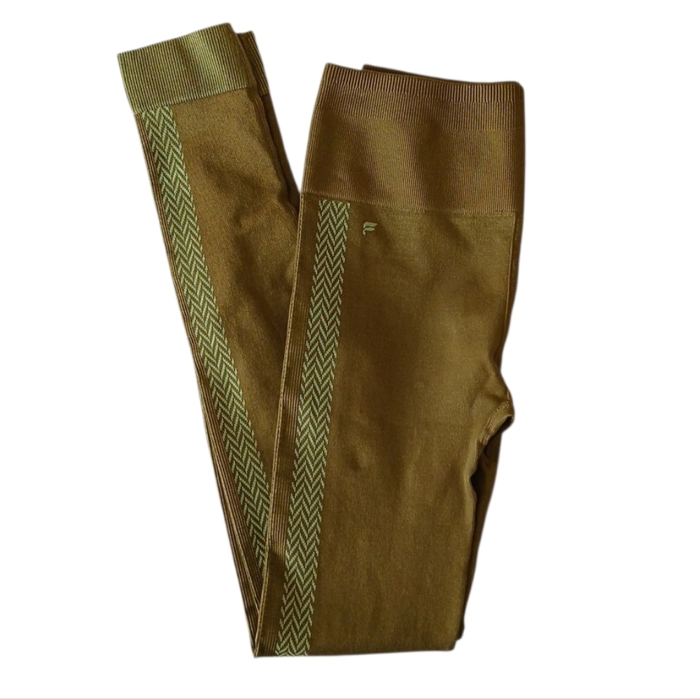 Fabletics High-Waisted Seamless Check Leg Green S/M